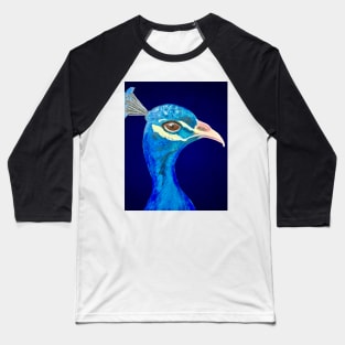 Peacock portrait acrylic painting Baseball T-Shirt